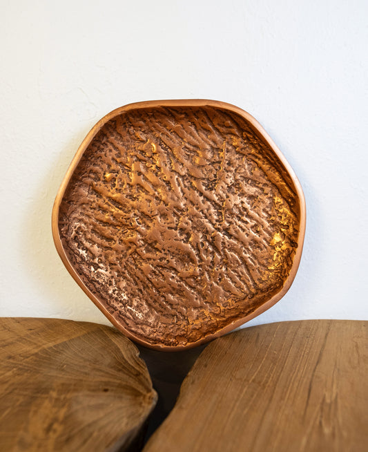 Yosemite Handcrafted Textured Copper Medium Decorative Plate