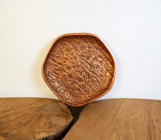 Yosemite Handcrafted Textured Copper Small Decorative Plate