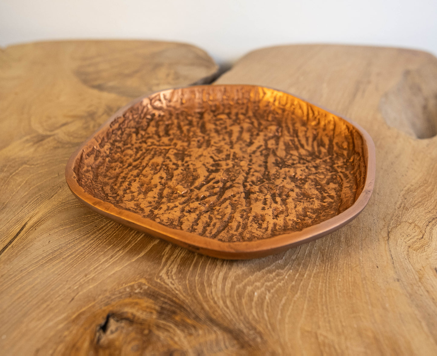 Yosemite Handcrafted Textured Copper Small Decorative Plate