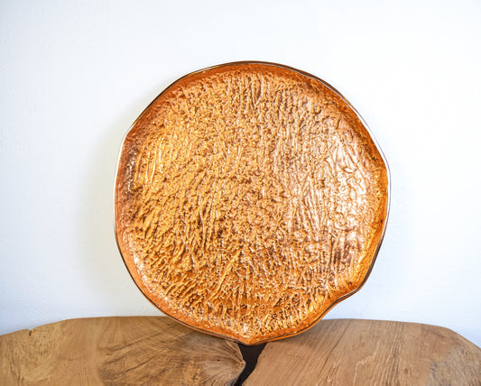 Yosemite Handcrafted Textured Copper Large Decorative Plate