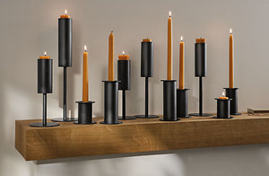 Votive candle holder in graphite