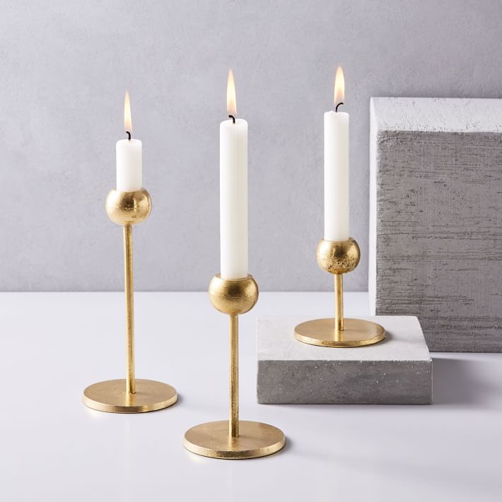 Unique brass candle holder (set of 3)